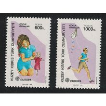 Turkish Cyprus Europa Children's Games 2v 1989 MNH SG#251-252 MI#249C-250C