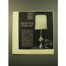 1961 Stiffel Sheraton Urn-on-Pedestal Lamp Advertisement