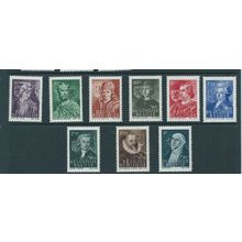belgium stamps 1945 sg1045 sg1045 prisoner of war relief fund mnh set