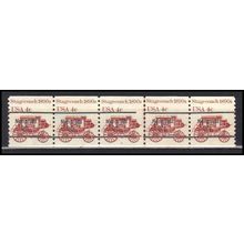 1898Ab 4c Stagecoach Very Fine MNH Dry Gum PNC 5/5 Line Gap AA0020
