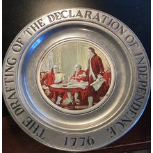 Wilton Columbia Pewter Plate - The Drafting of the Declaration of Independence