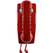 Vintage Wall Telephone, Corded Landline Trimline Phone for Home, Red Retro House