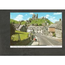 Postcard Dorset Bournemouth Corfe Castle and Village John Hinde 3BM20