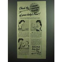 1942 Heinz Baby Food Ad - Check the Color, Texture