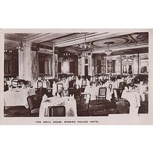 The Grill Room Strand Palace Hotel London Real Photo Restaurant Old Postcard