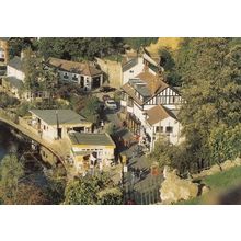 Flags Flying By Outdoor Restaurant Knaresborough Birds Eye Yorkshire Postcard