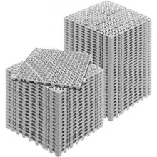Interlocking Tile 50PCS Gray, Drainage Tiles 12" x 12" Splicing, Soft PVC In...
