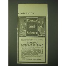 1900 Libby's Extract of Beef Ad - Cooking and Science