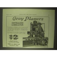 1922 G.A. Gray Planers Ad - Centralized Lubrication