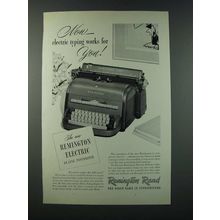 1949 Remington Rand Electric De Luxe Typewriter Ad - Works for You!