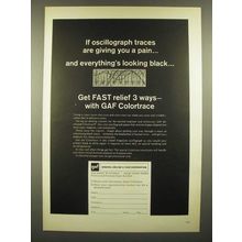 1966 GAF Colortrace Ad - If Oscillograph Traces Are Give You a Pain