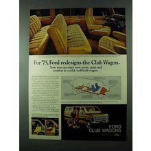 1975 Ford Club Wagon Ad - For '75, Ford Redesigns