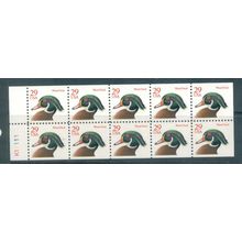 2485a 29c Wood Duck Very Fine MNH Pane/10 P# K11111 L00009