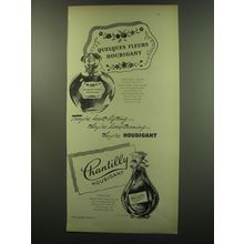 1949 Houbigant Quelques Fleurs and Chantilly Perfume Advertisement