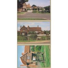 Aldbury Herts Manor House Ancient Stocks 3x Postcard s
