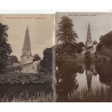 Normanton On Soar Church RPC Lake 1909 2x Postcard