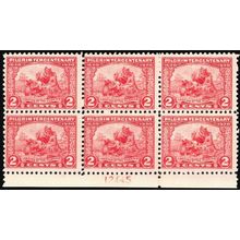549, Mint NH 2¢ Plate Block of Six Stamps CV $135 - Stuart Katz