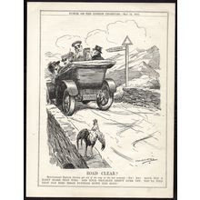 ROAD CLEAR? 1913 Leonard Raven-Hill - Montenegro PUNCH CARTOON PAGE
