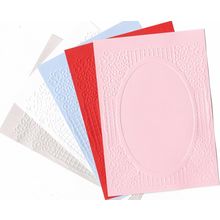 A6 Embossed Card. 10 Sheets. Frame. Cardmaking Scrapbooking Crafts Toppers