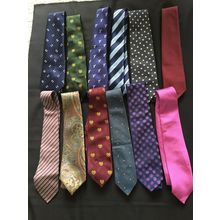 Job Lot Of 12 Ties in Various Colours And sizes.
