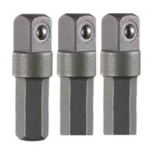 TCTS Male 1/4 Drive Hex to Screwdriver Drive Adaptor -Shaft for Nut Spinner X 3