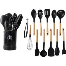 Silicone Cooking Utensils Set for Kitchen,446°F Heat Resistant 13 Pcs Non-Stick