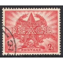 AUSTRALIA 1946: FIRST ANNIVERSARY OF PEACE - 2½d USED (G1)