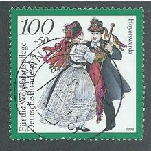 GER 1994 100pf+ 50 'NATIONAL COSTUMES- HOYERSWERDA' FINE USED (EBID47-597)