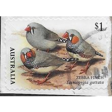 AUS 2018 $1.00 (S/A) 'BIRDS -FINCHES -ZEBRA' ON PAPER FINE USED (EBID25-885)