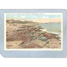 Rhode Island Narragansett Pier Estates Along The Shore From The Rocks~788