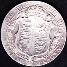 1910 Great Britain 1 Half Crown (2 & Half Shillings) Silver Coin