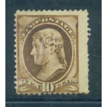 Used 209 10c Thomas Jefferson Just Clears Double Print Q3766