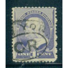Used 212 1c Benjamin Franklin Barely Clears M01586
