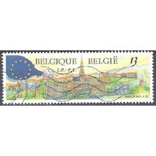 Belgique 1989 Michel 2378 O Cote (2008) 0.50 € Panorama de Bruxelles Cachet rond