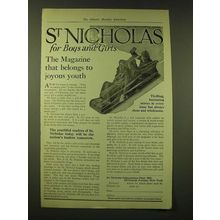 1918 St. Nicholas Magazine Ad - St. Nicholas for Boys and Girls