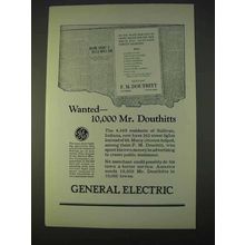 1923 General Electric Ad - Wanted 10,000 Mr. Douthitts