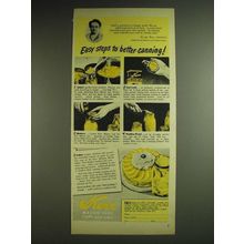 1948 Kerr Mason Jars Caps and Lids Ad - Easy steps to better canning