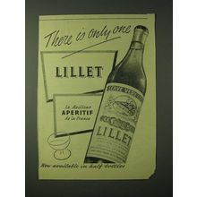 1955 Lillet Aperitif Ad - There is only one Lillet