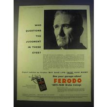 1955 Ferodo Anti-Fade Brake Linings Ad - The Judgment