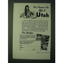 1955 Utah Tourism Ad - This summer see all of Utah