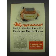 1955 Remington 60 Deluxe Shaver Ad - Why Experiment