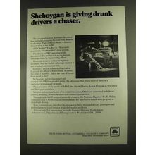 1972 State Farm Insurance Ad - Sheboygan Drunk Drivers