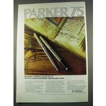 1974 Parker 75 Ball Pen and Soft Tip Set Ad