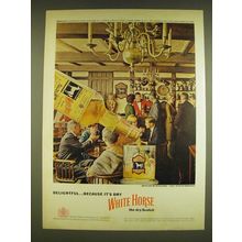 1962 White Horse Scotch Ad - Delightful Because it's dry