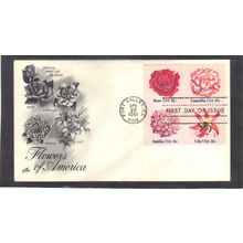 FDC Art Craft 1876-1879 18c Flowers (Cachet-U/A) CV00291