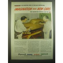 1945 Chrysler Corporation Ad - Imagination and new cars