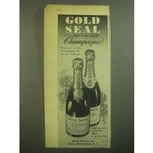 1945 Gold Seal Champagne Advertisement - New York State Champagne