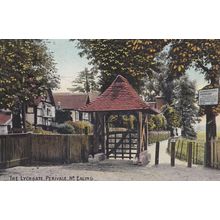 Lychgate Perivale Ealing London Council Footpath Sign Old Postcard