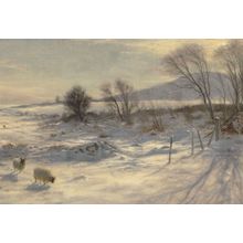Joseph Farquharson When Snow The Pasture Sheets WW1 Painting Postcard