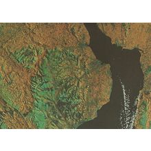 South East Welsh Wales From Outer Space Astronomy Map Postcard